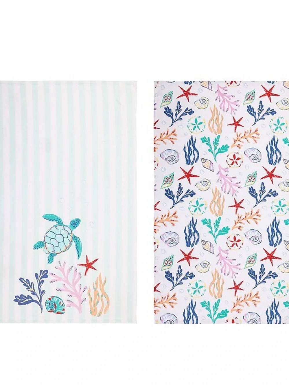 Summer Sea Turtle Design 2pk Kitchen Towels Gift Set Brand New